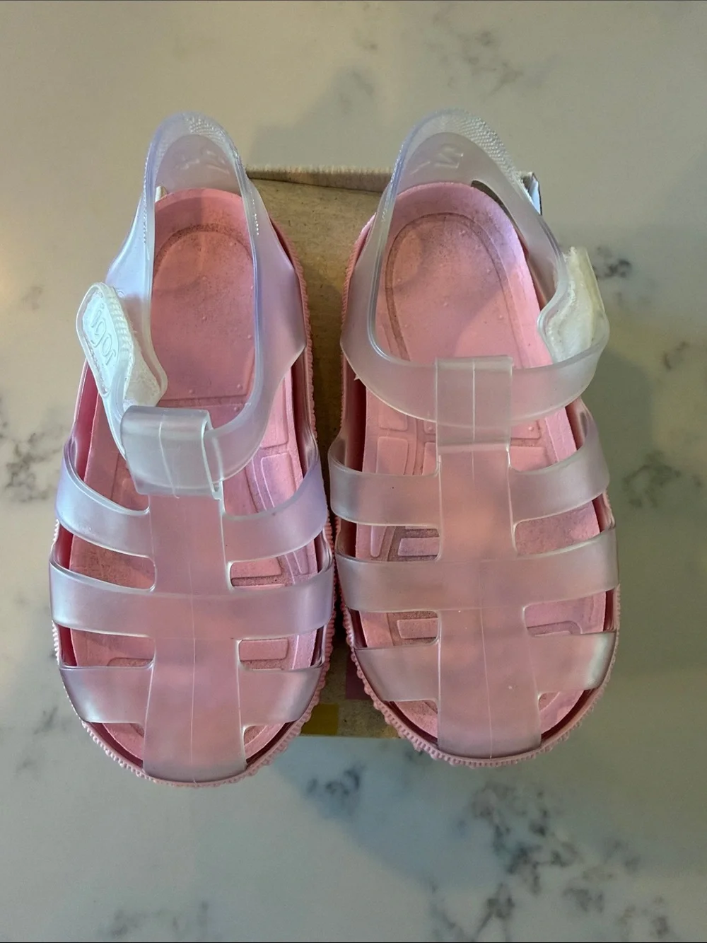 Igor Pink Translucent Jelly Sandals for Kids size 8